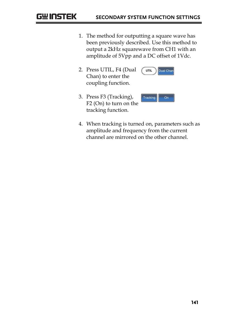 GW Instek AFG-2225 User Manual User Manual | Page 141 / 301