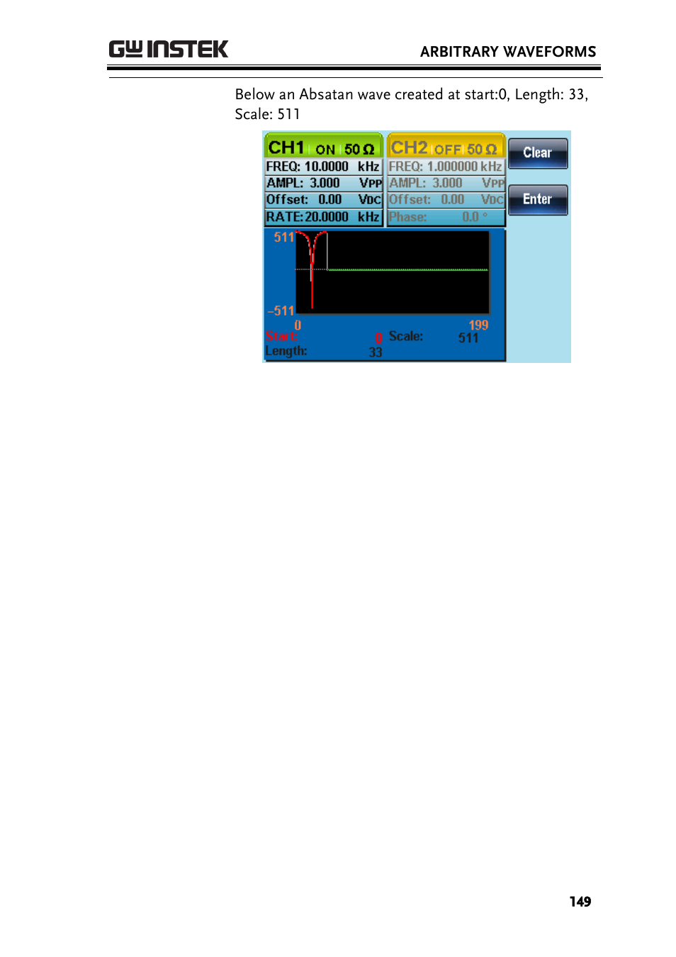 GW Instek AFG-2225 User Manual User Manual | Page 149 / 301