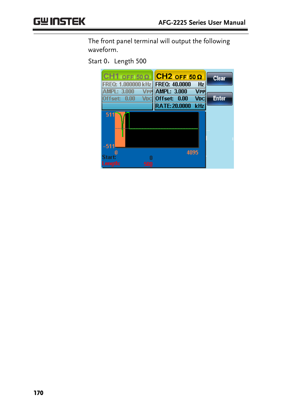 GW Instek AFG-2225 User Manual User Manual | Page 170 / 301