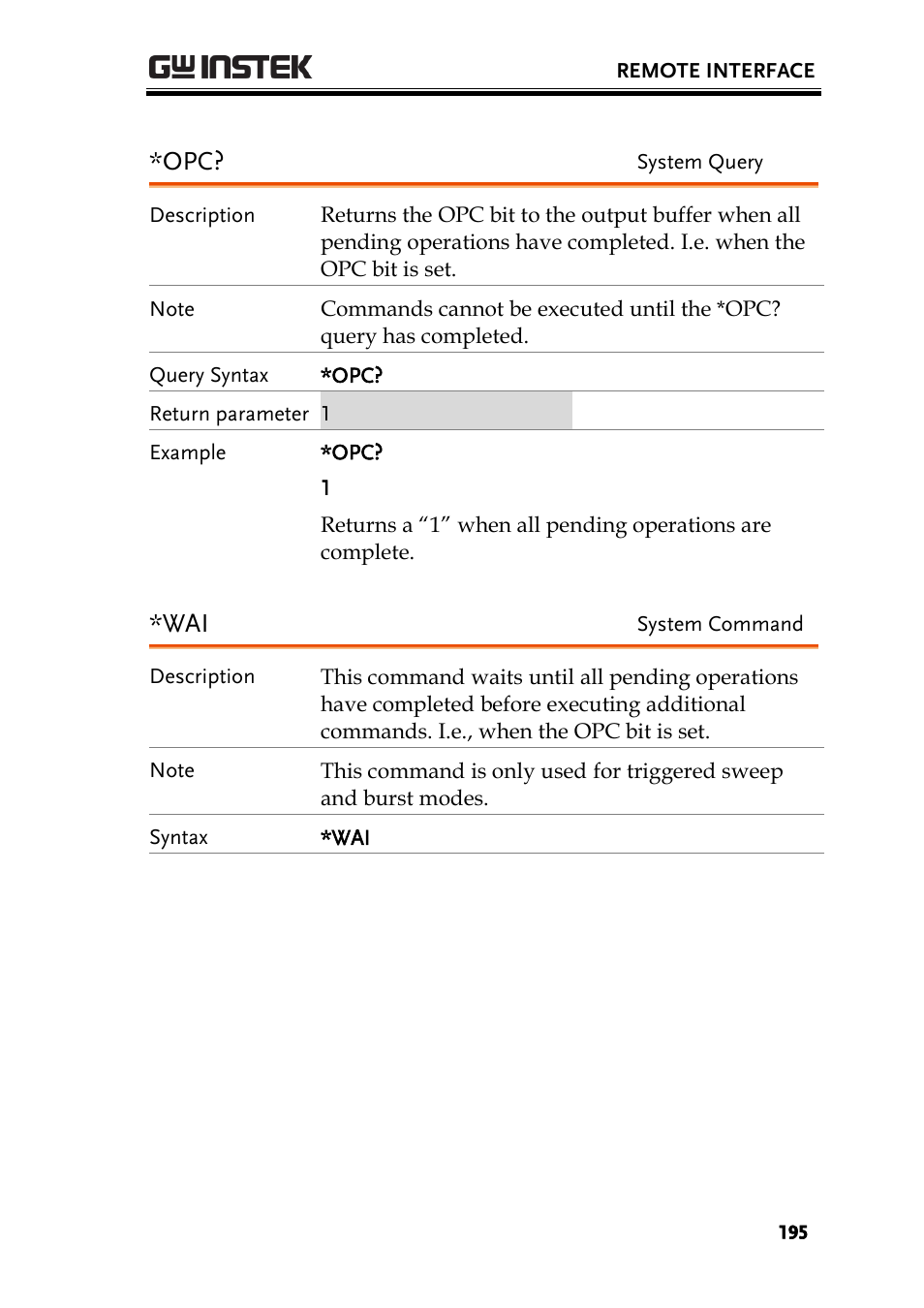 GW Instek AFG-2225 User Manual User Manual | Page 195 / 301