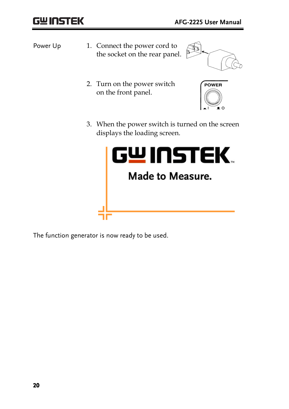 GW Instek AFG-2225 User Manual User Manual | Page 20 / 301