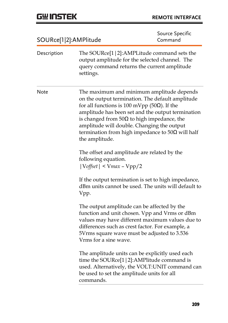 Source[1|2]:amplitude | GW Instek AFG-2225 User Manual User Manual | Page 209 / 301