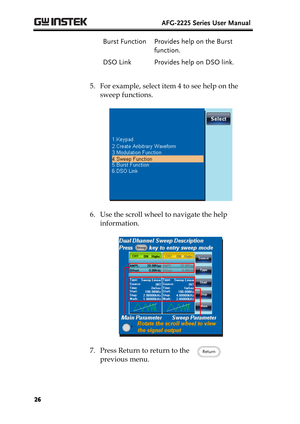 GW Instek AFG-2225 User Manual User Manual | Page 26 / 301