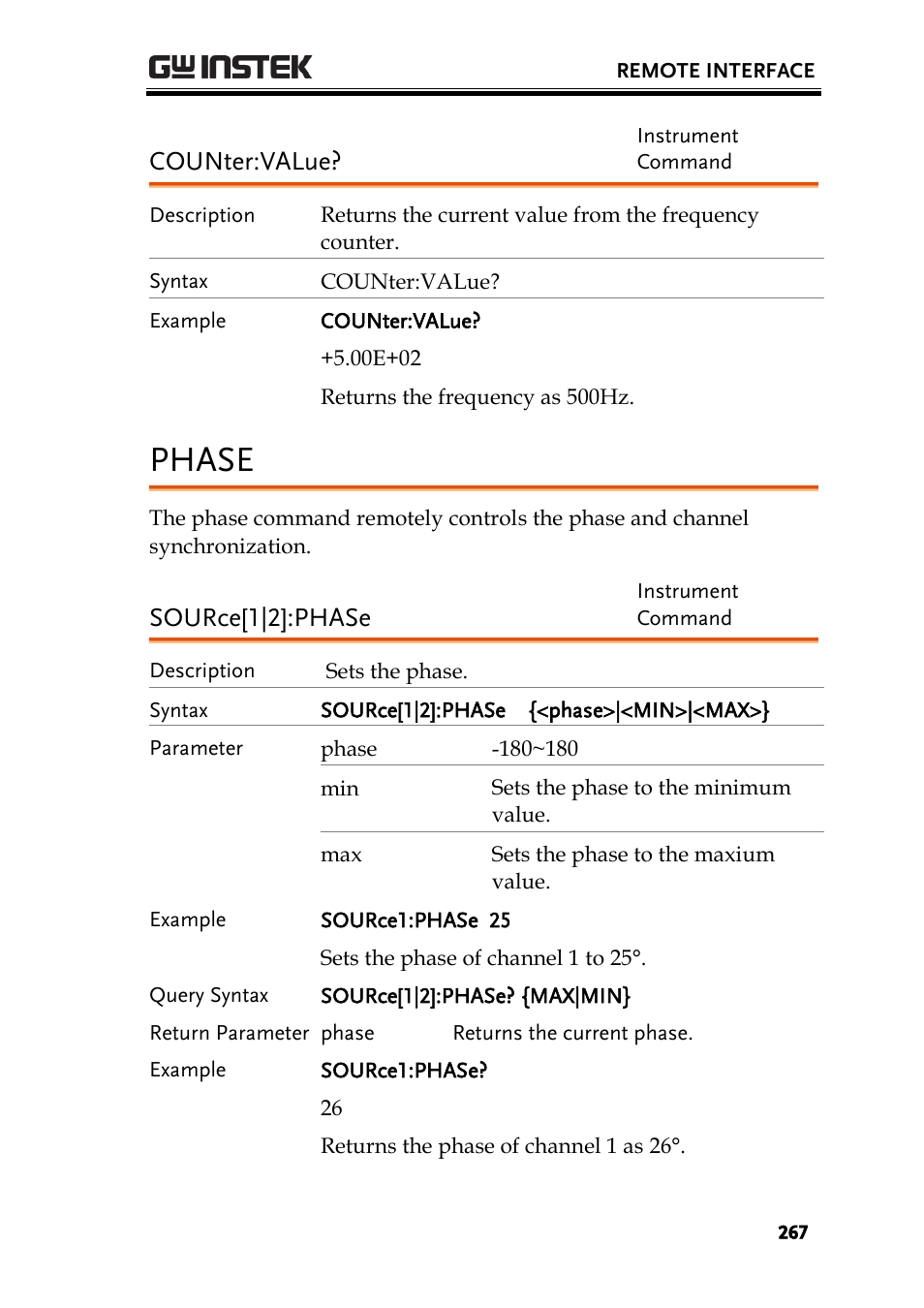 Phase, Counter:value, Source[1|2]:phase | GW Instek AFG-2225 User Manual User Manual | Page 267 / 301