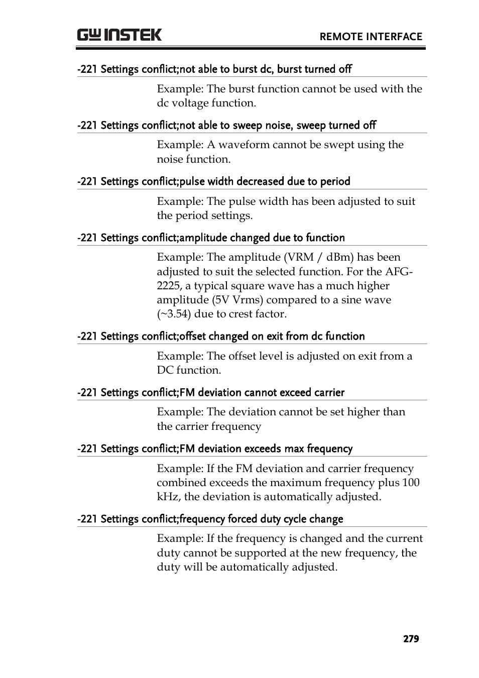 GW Instek AFG-2225 User Manual User Manual | Page 279 / 301