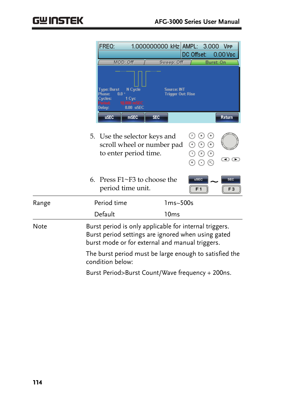 GW Instek AFG-3000 Series User Manual | Page 114 / 304