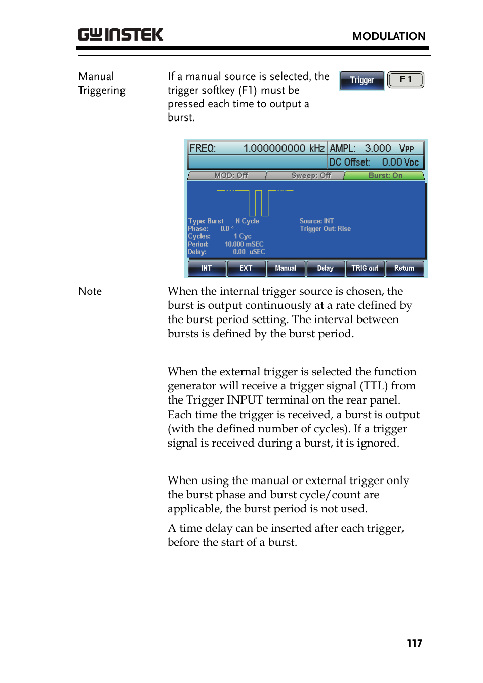 GW Instek AFG-3000 Series User Manual | Page 117 / 304