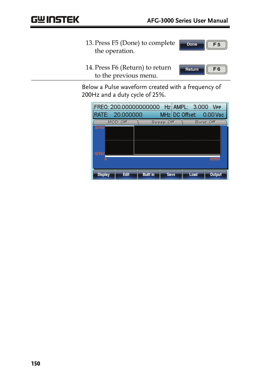 GW Instek AFG-3000 Series User Manual | Page 150 / 304