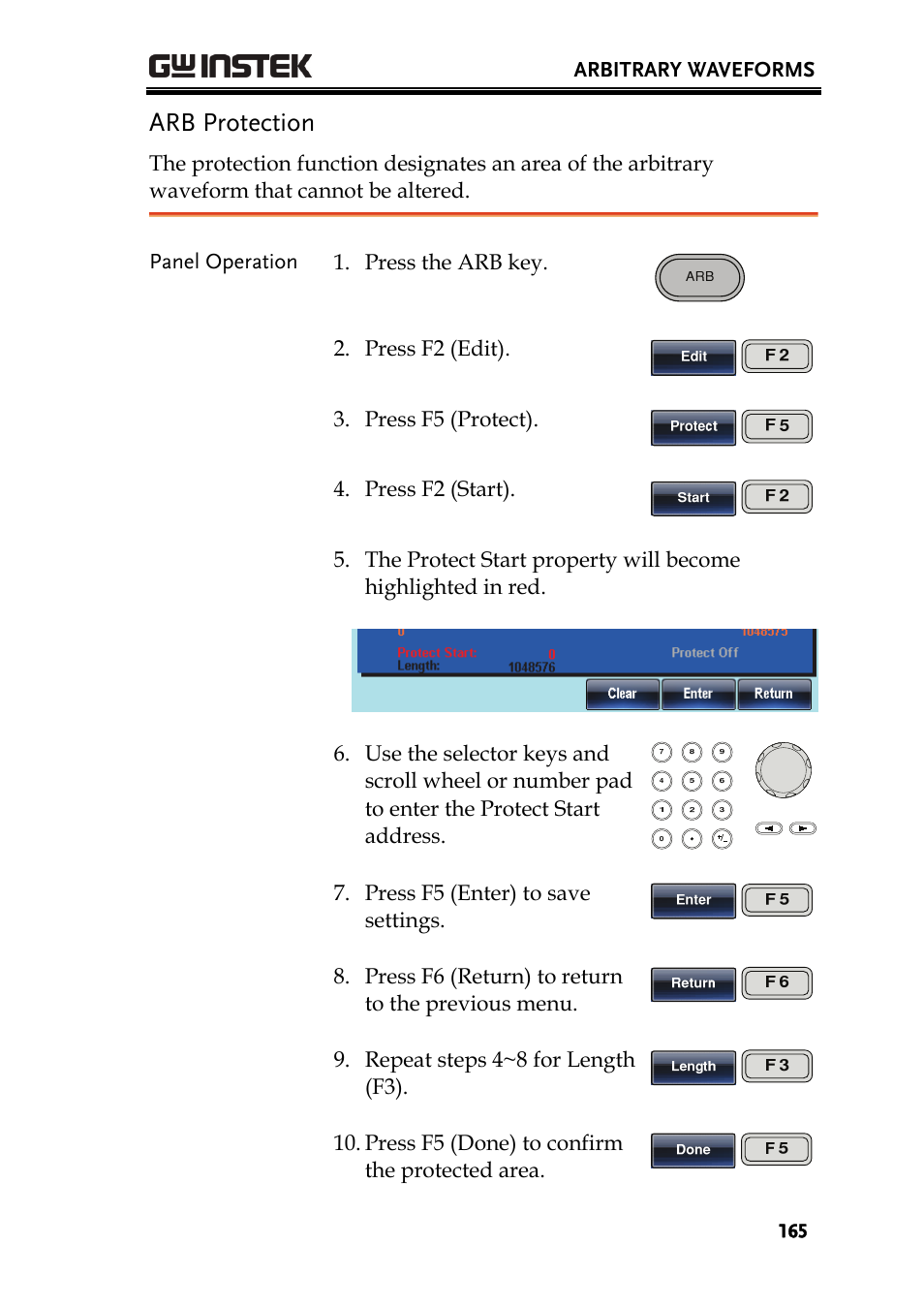 Arb protection | GW Instek AFG-3000 Series User Manual | Page 165 / 304