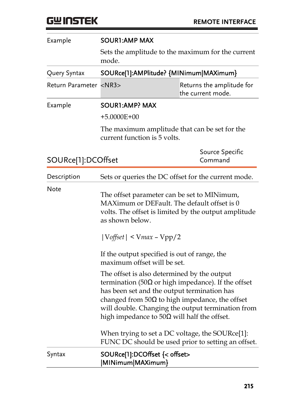Source[1]:dcoffset | GW Instek AFG-3000 Series User Manual | Page 215 / 304