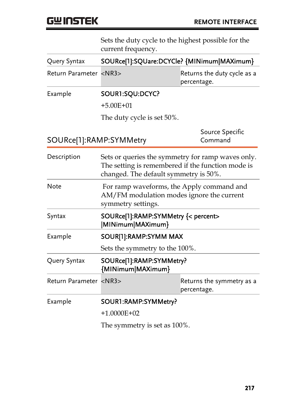 Source[1]:ramp:symmetry | GW Instek AFG-3000 Series User Manual | Page 217 / 304