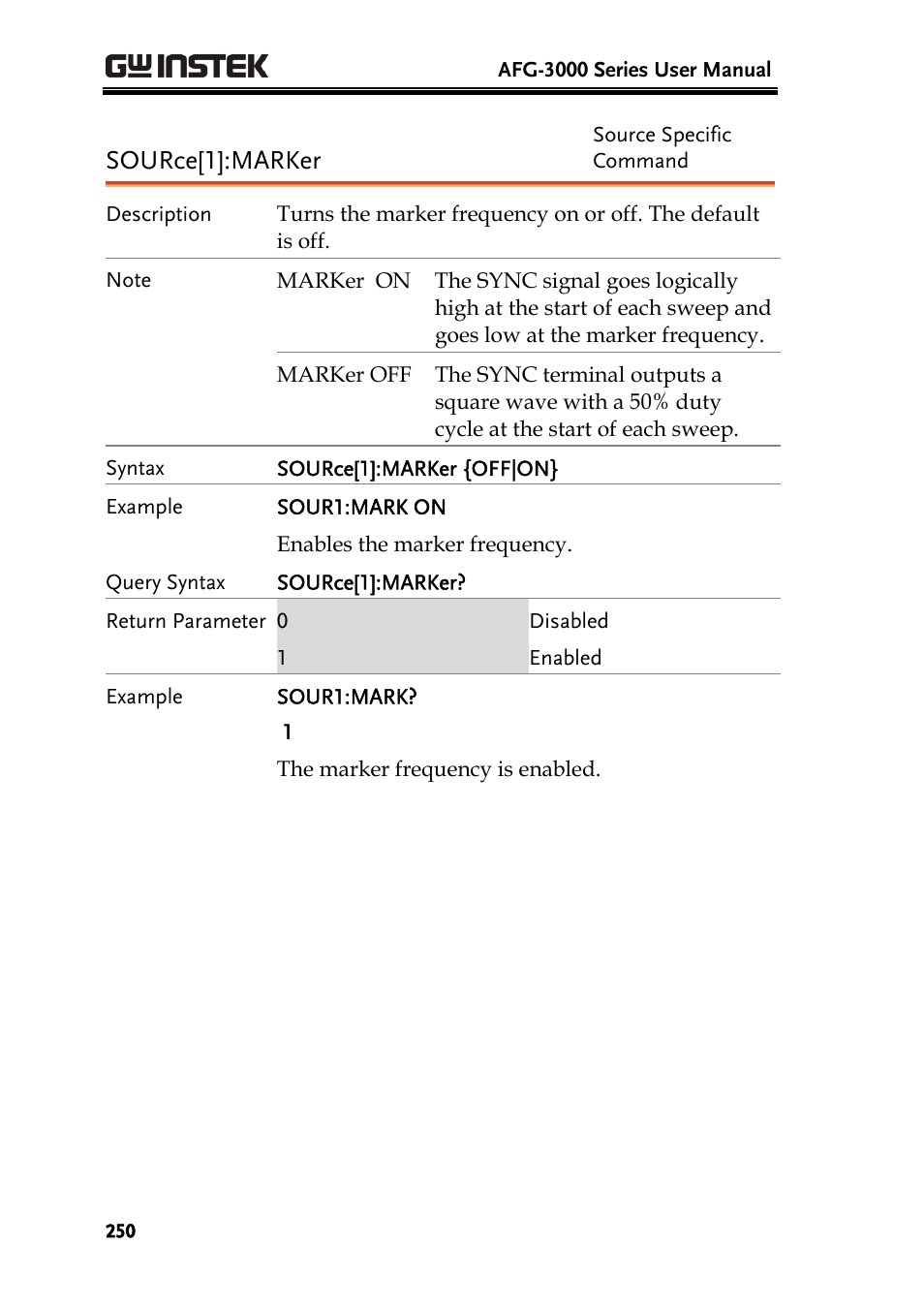 Source[1]:marker | GW Instek AFG-3000 Series User Manual | Page 250 / 304