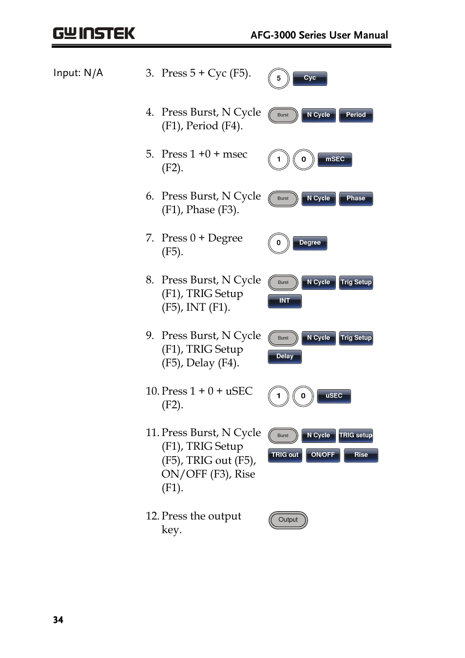 GW Instek AFG-3000 Series User Manual | Page 34 / 304