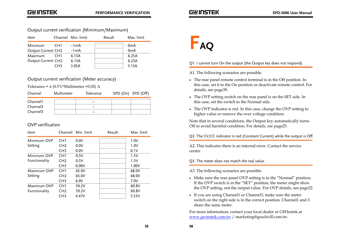 GW Instek SPD-3606 User Manual | Page 28 / 32