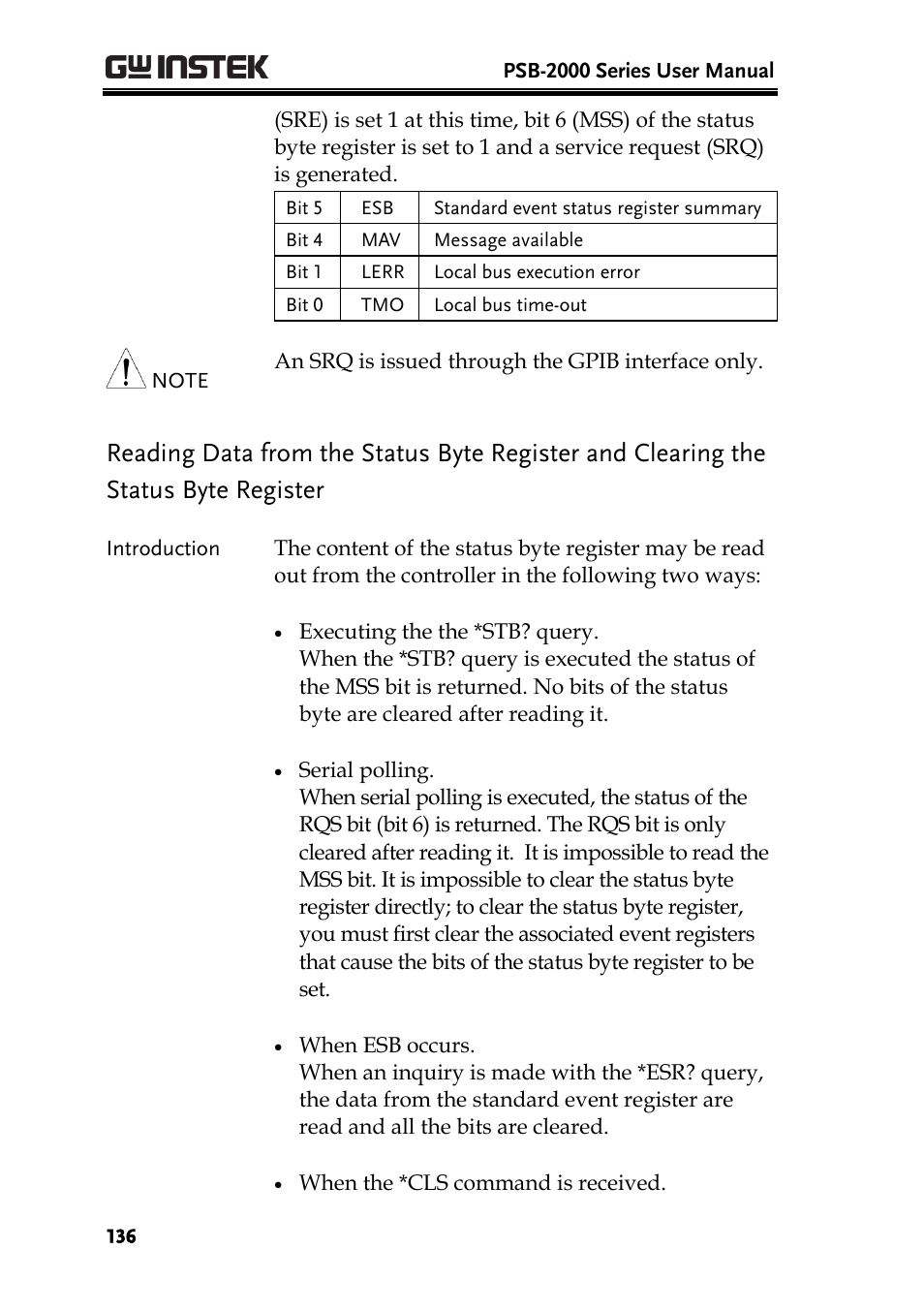 GW Instek PSB-2000 Series User Manual User Manual | Page 136 / 160