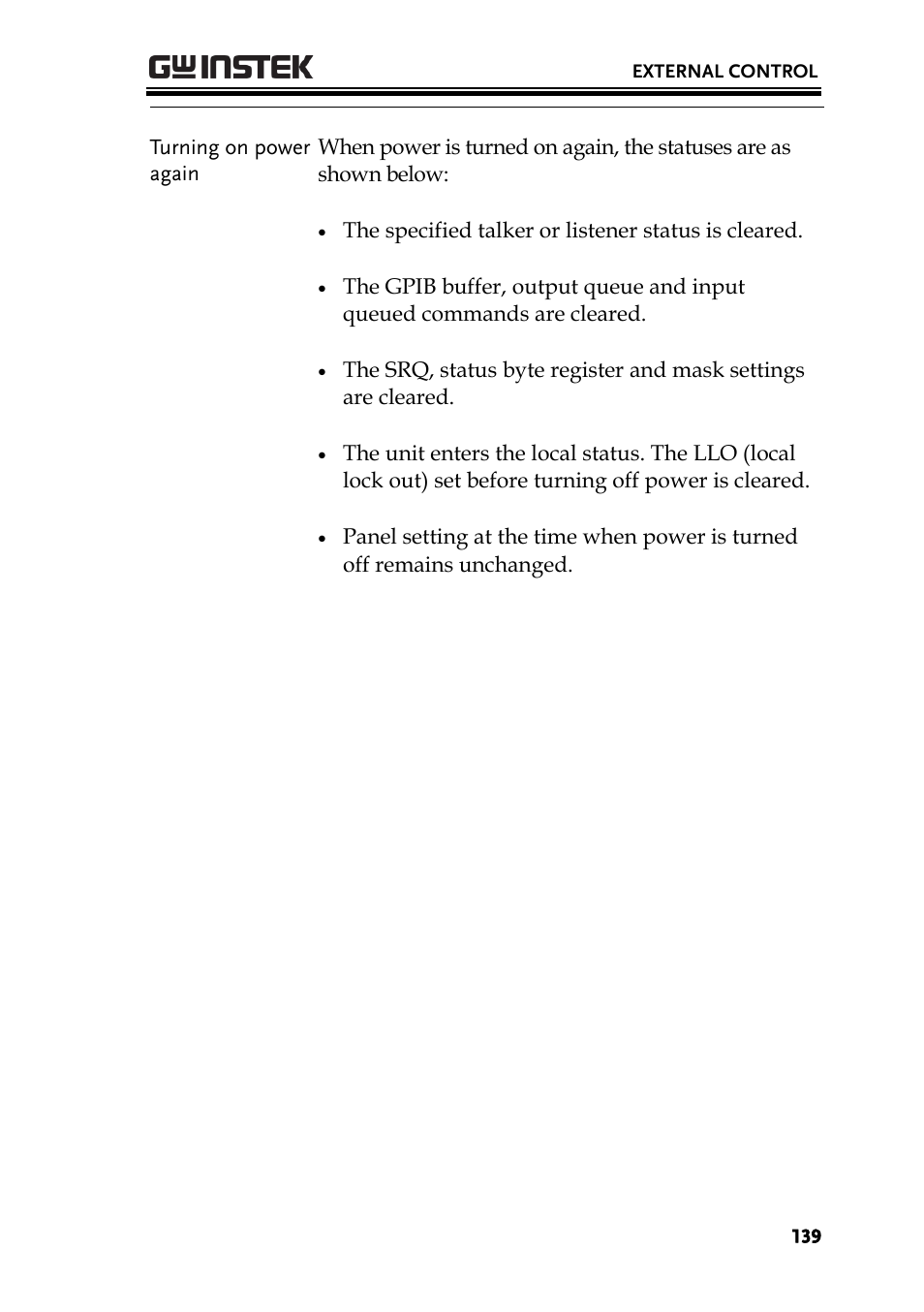 GW Instek PSB-2000 Series User Manual User Manual | Page 139 / 160