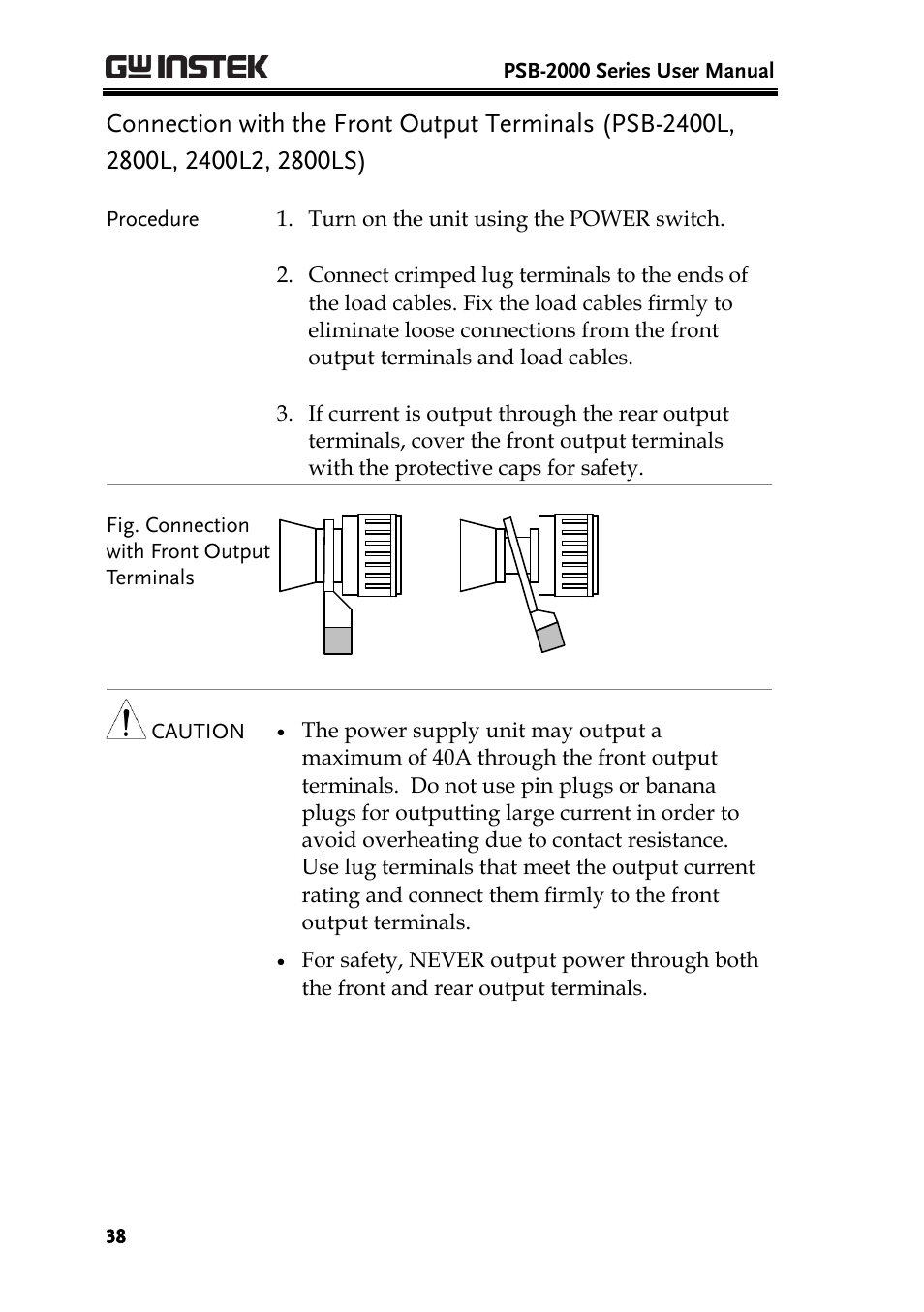 GW Instek PSB-2000 Series User Manual User Manual | Page 38 / 160