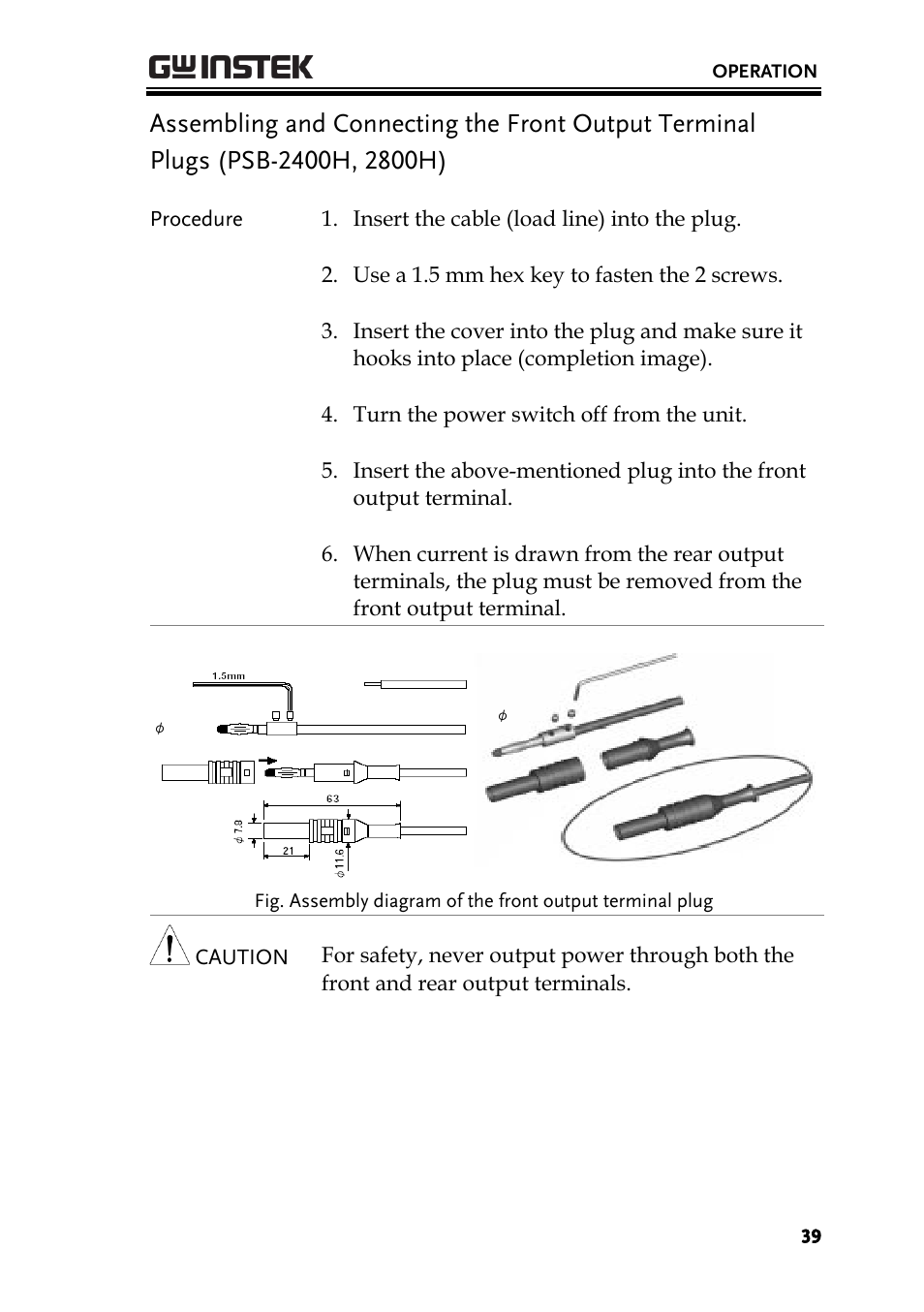 GW Instek PSB-2000 Series User Manual User Manual | Page 39 / 160