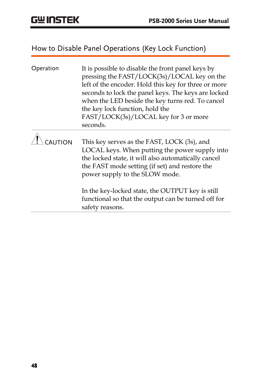 GW Instek PSB-2000 Series User Manual User Manual | Page 48 / 160