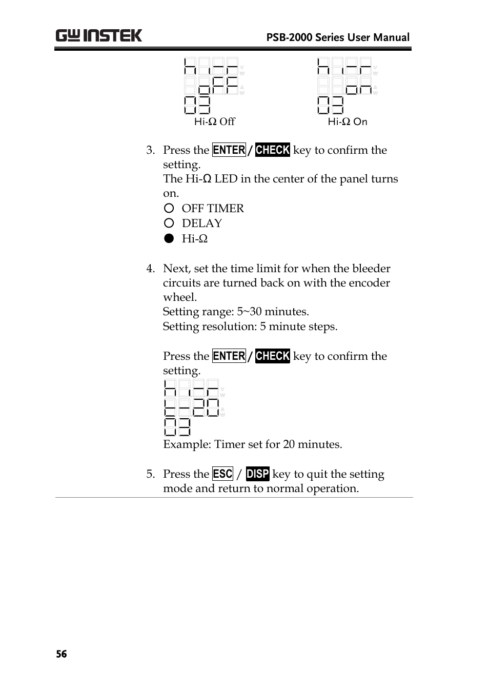 GW Instek PSB-2000 Series User Manual User Manual | Page 56 / 160