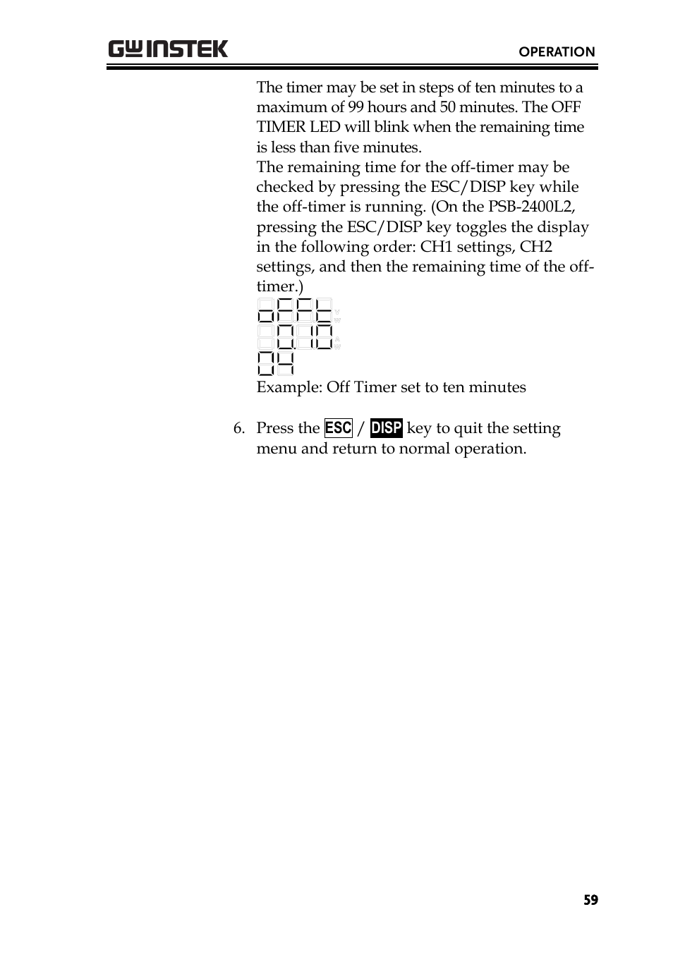 GW Instek PSB-2000 Series User Manual User Manual | Page 59 / 160