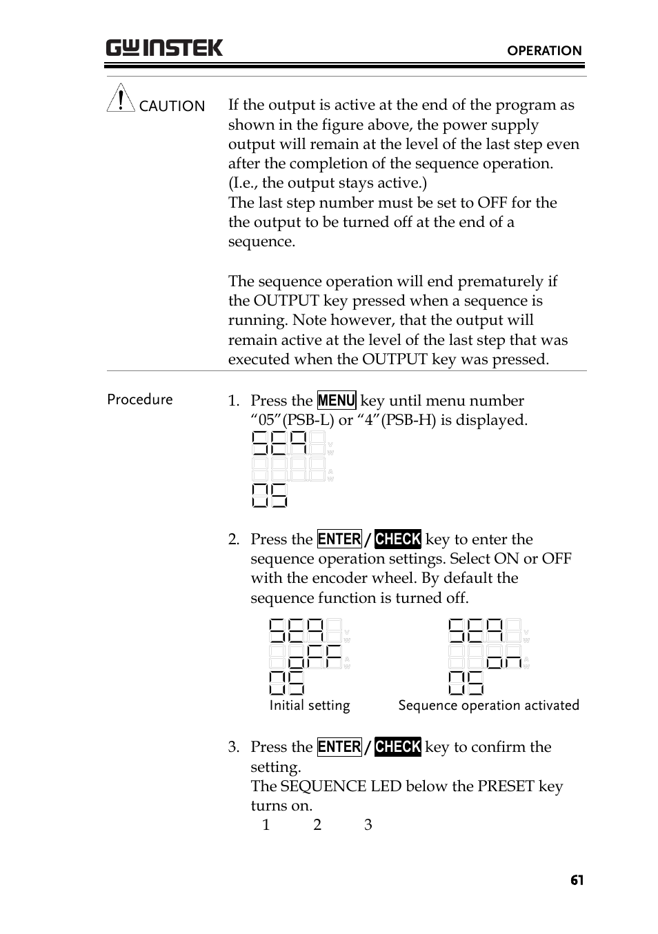 GW Instek PSB-2000 Series User Manual User Manual | Page 61 / 160