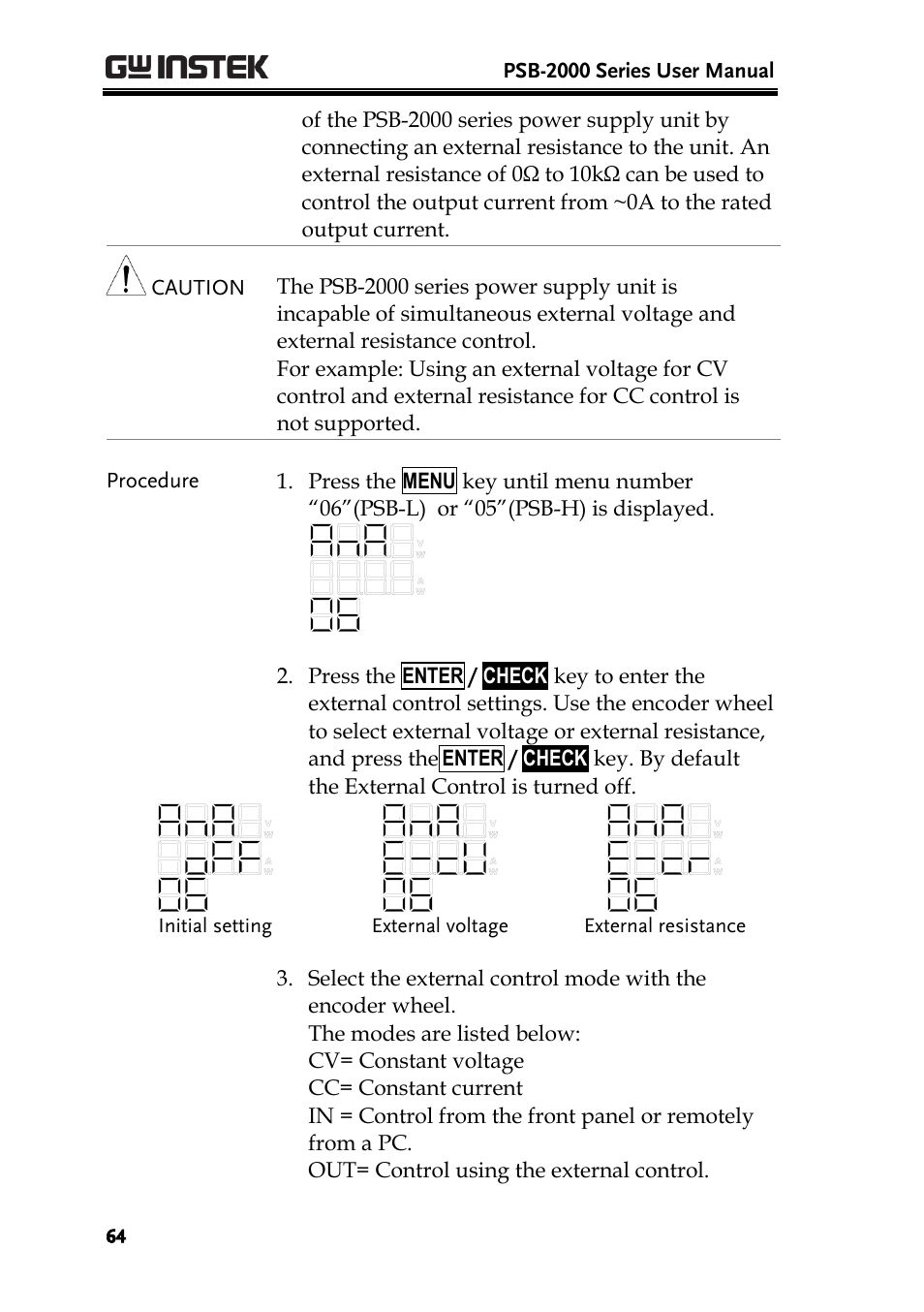 GW Instek PSB-2000 Series User Manual User Manual | Page 64 / 160