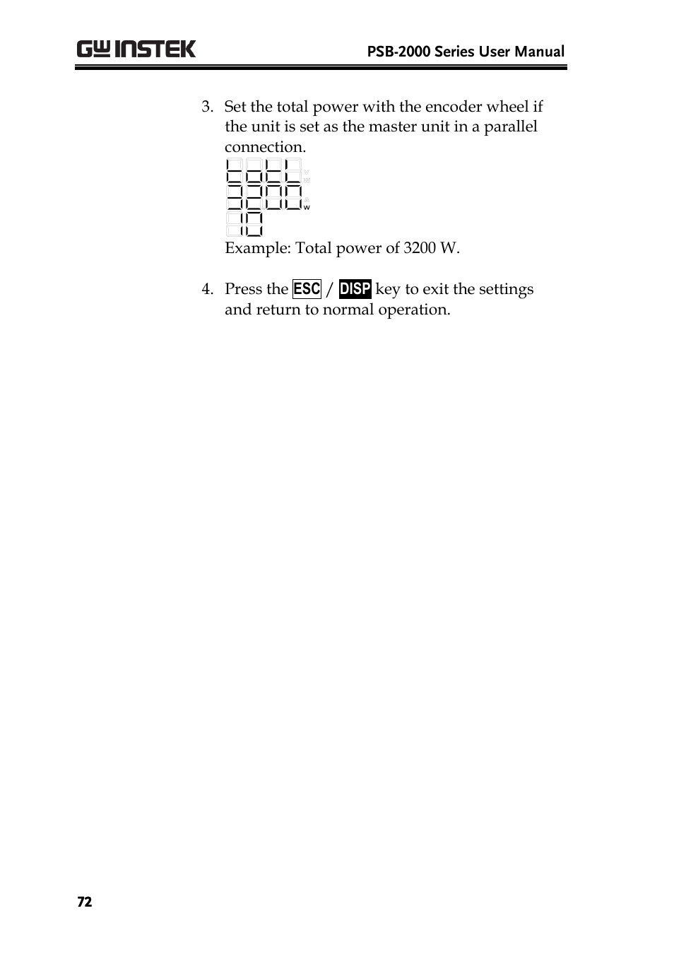 GW Instek PSB-2000 Series User Manual User Manual | Page 72 / 160