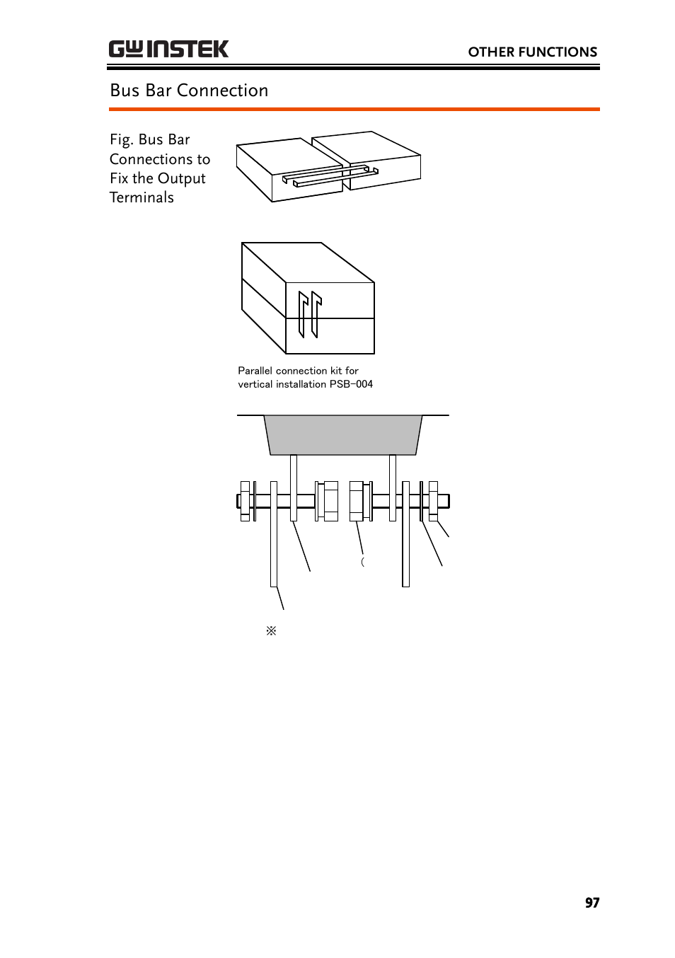 Bus bar connection | GW Instek PSB-2000 Series User Manual User Manual | Page 97 / 160