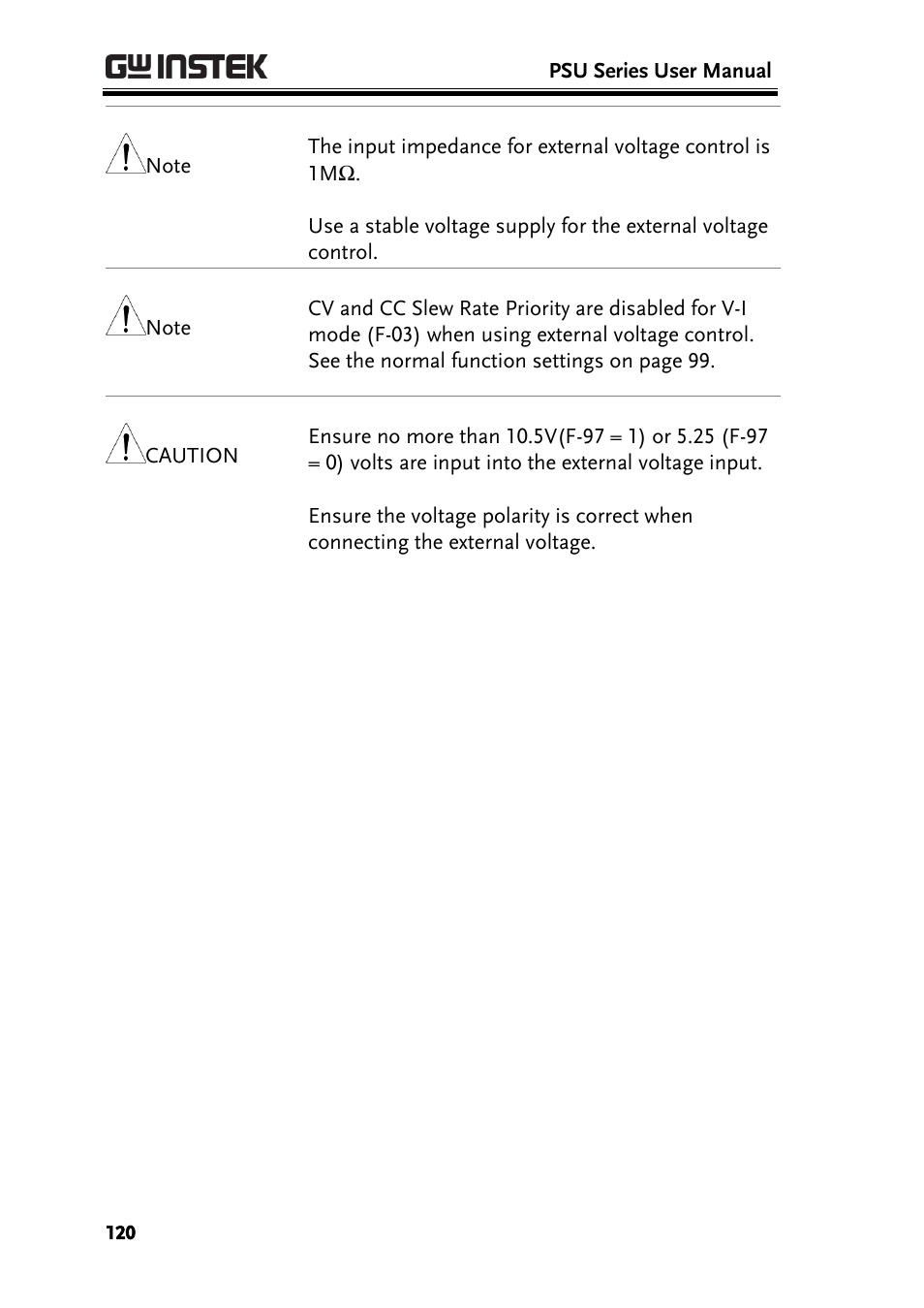 GW Instek PSU-Series User Manual User Manual | Page 120 / 196