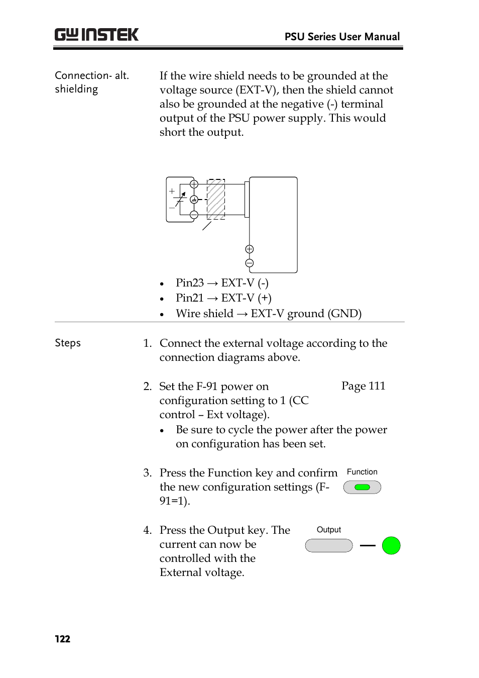 GW Instek PSU-Series User Manual User Manual | Page 122 / 196