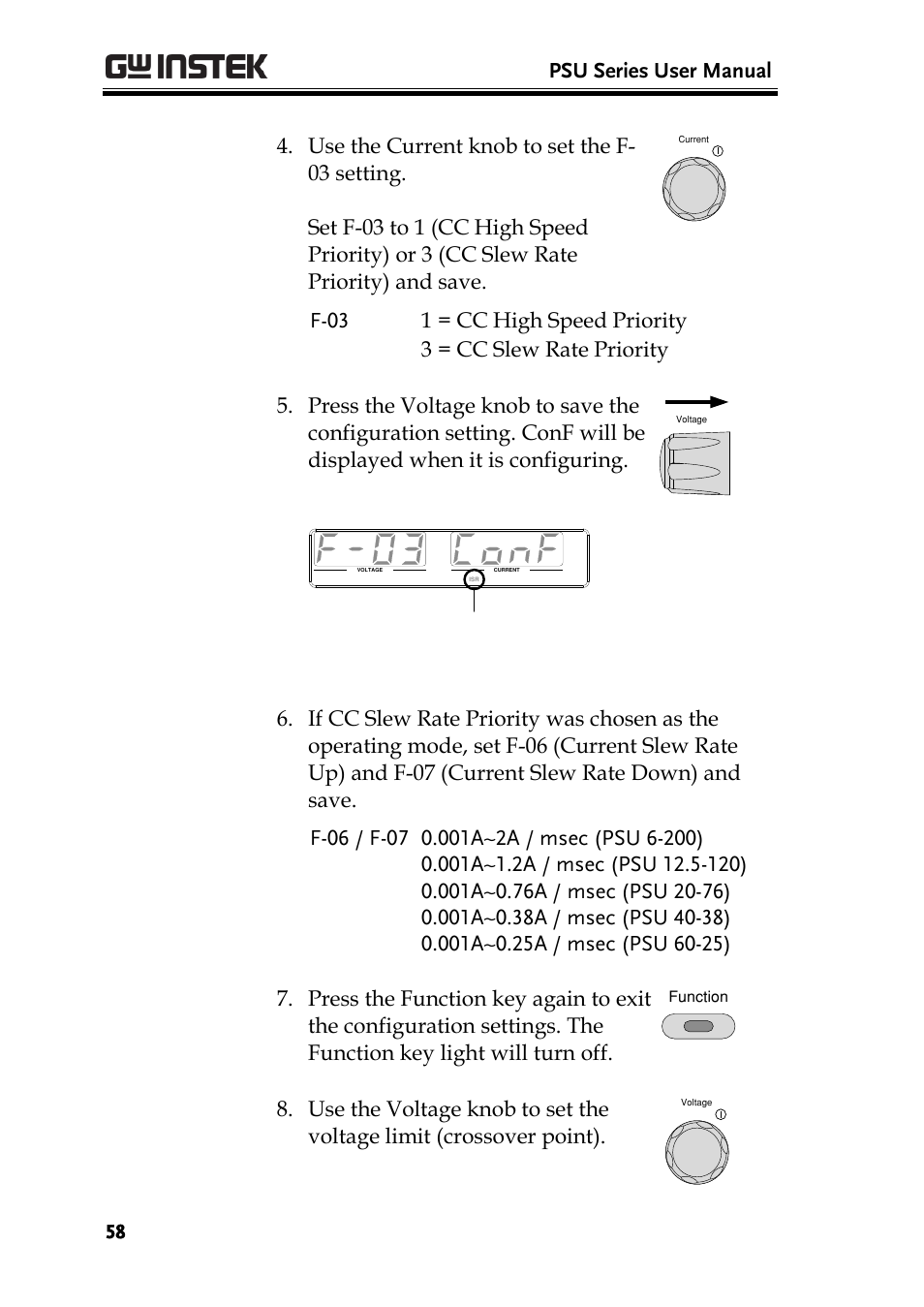Psu series user manual, Isr indicator for cc slew rate priority (f-03=3) | GW Instek PSU-Series User Manual User Manual | Page 58 / 196
