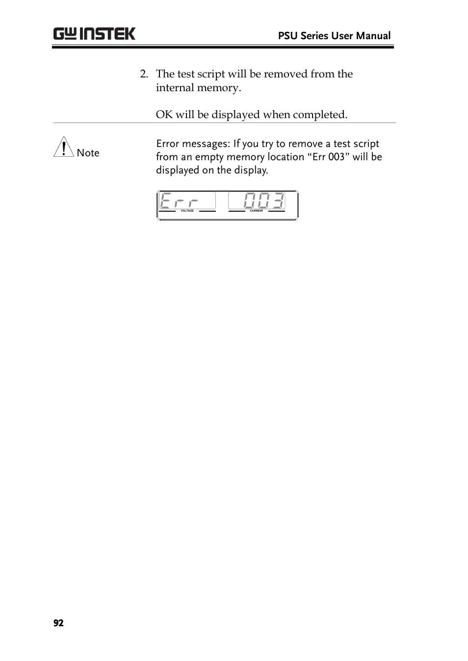 Psu series user manual | GW Instek PSU-Series User Manual User Manual | Page 92 / 196