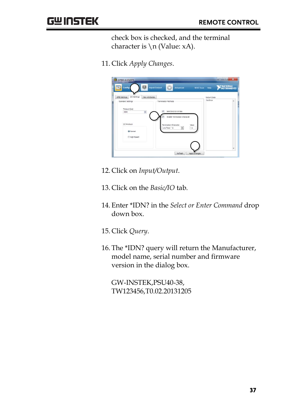 GW Instek PSU-Series Programming User Manual User Manual | Page 37 / 128