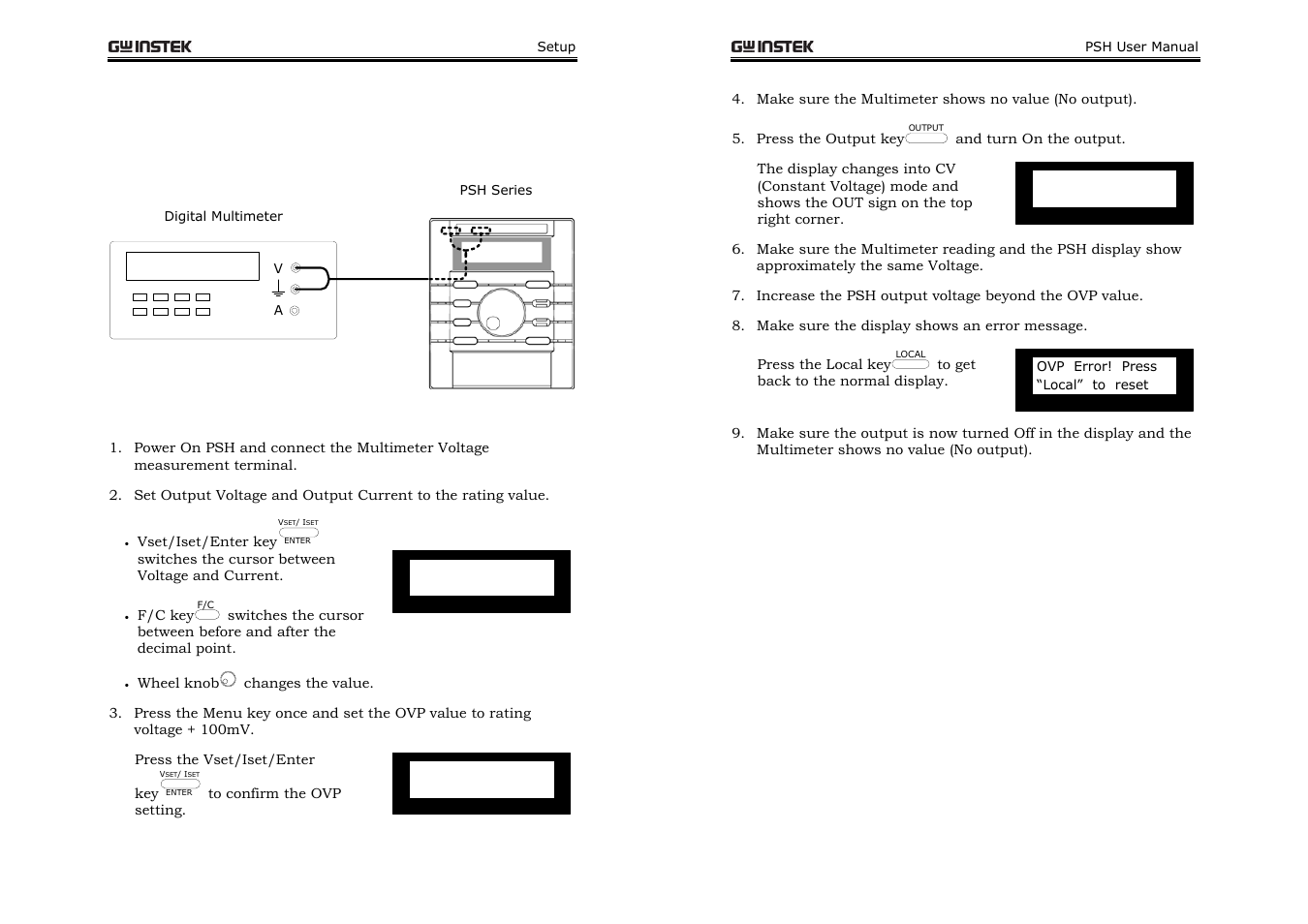 GW Instek PSH-A Series 360W User Manual User Manual | Page 18 / 39