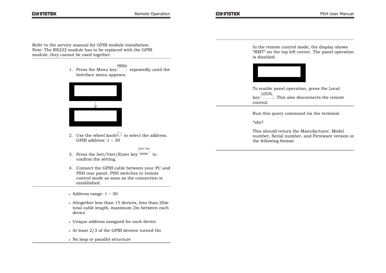 GW Instek PSH-A Series 360W User Manual User Manual | Page 28 / 39