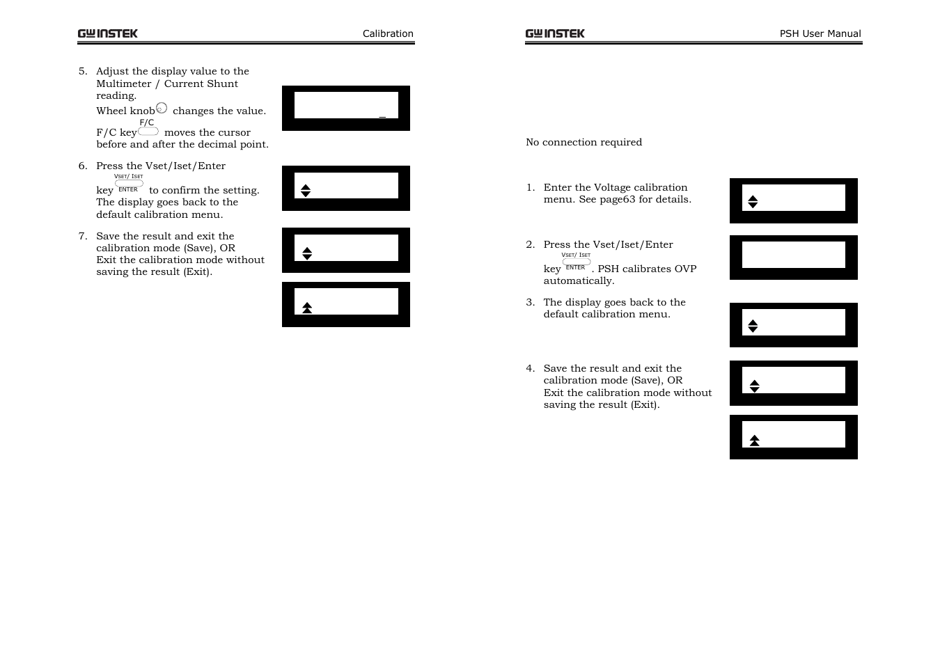 Ovp calibration | GW Instek PSH-A Series 360W User Manual User Manual | Page 34 / 39