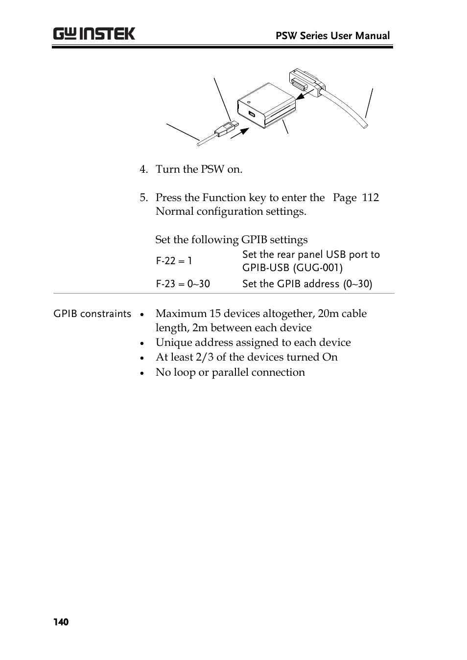 GW Instek PSW-Series User Manual User Manual | Page 140 / 184