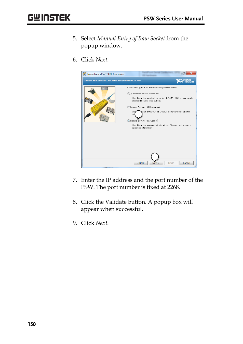 GW Instek PSW-Series User Manual User Manual | Page 150 / 184