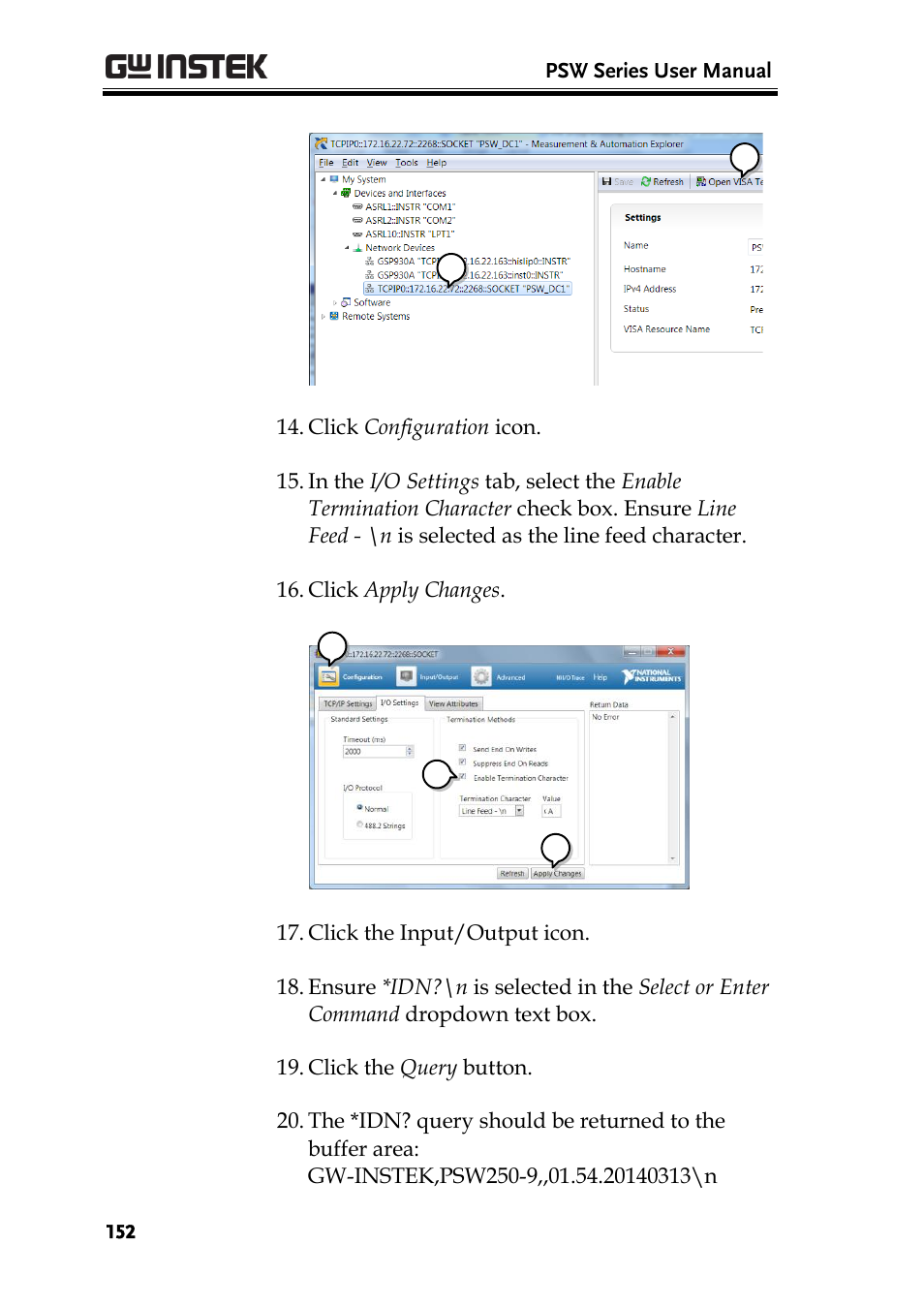 GW Instek PSW-Series User Manual User Manual | Page 152 / 184