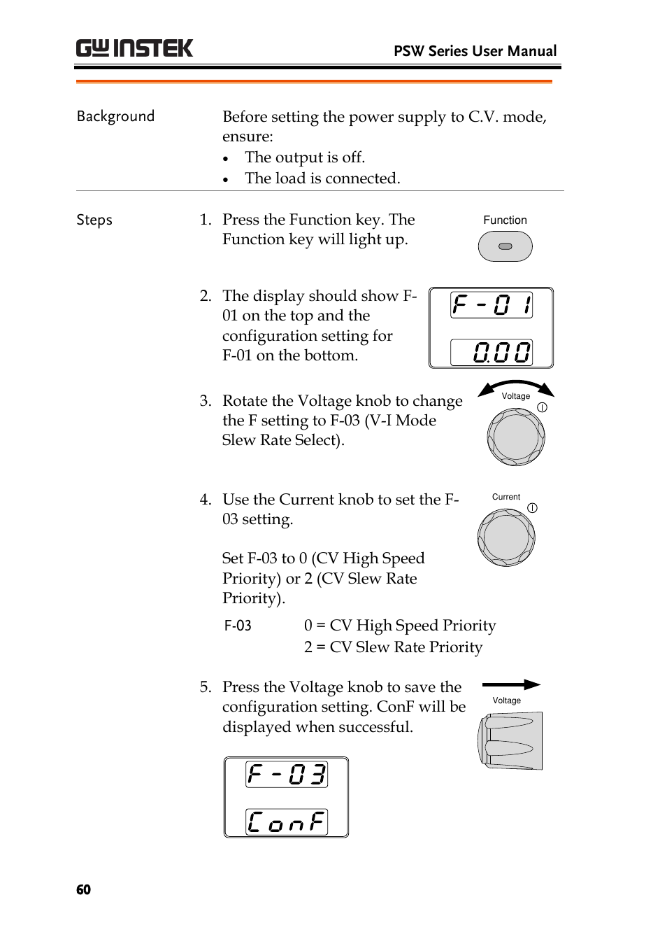 GW Instek PSW-Series User Manual User Manual | Page 60 / 184