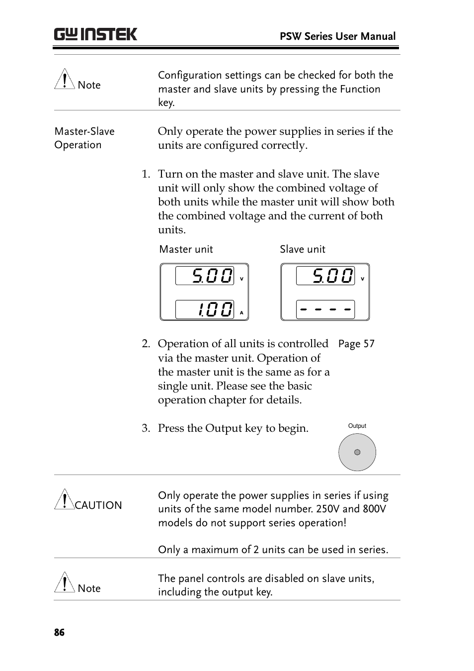 GW Instek PSW-Series User Manual User Manual | Page 86 / 184