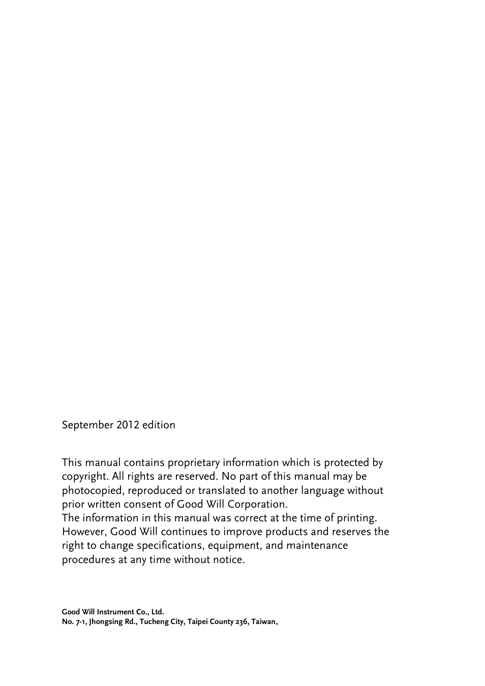 GW Instek PEL-2000 Series Programming User Manual User Manual | Page 2 / 170