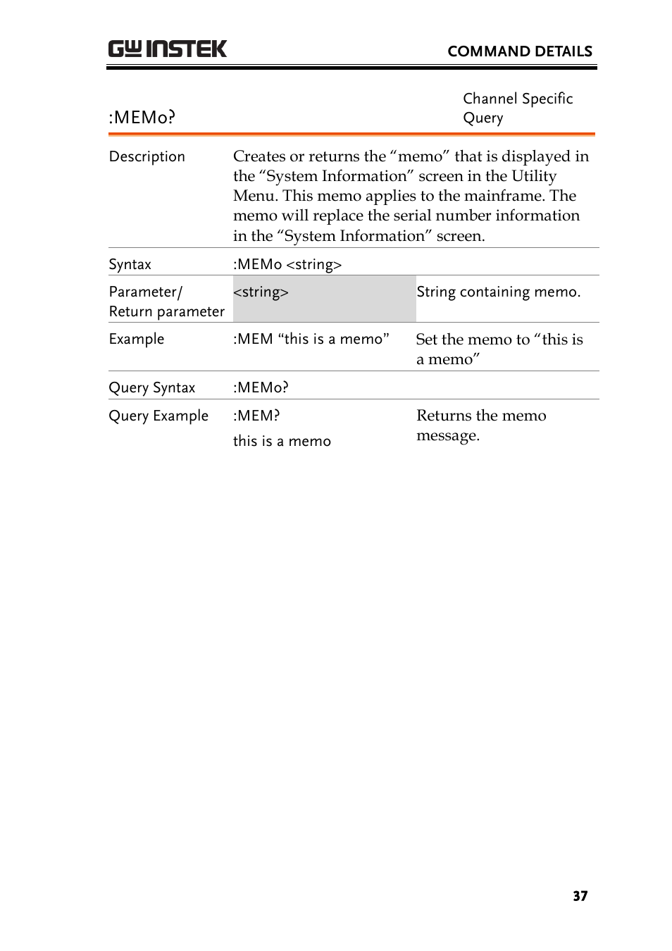 GW Instek PEL-2000 Series Programming User Manual User Manual | Page 37 / 170