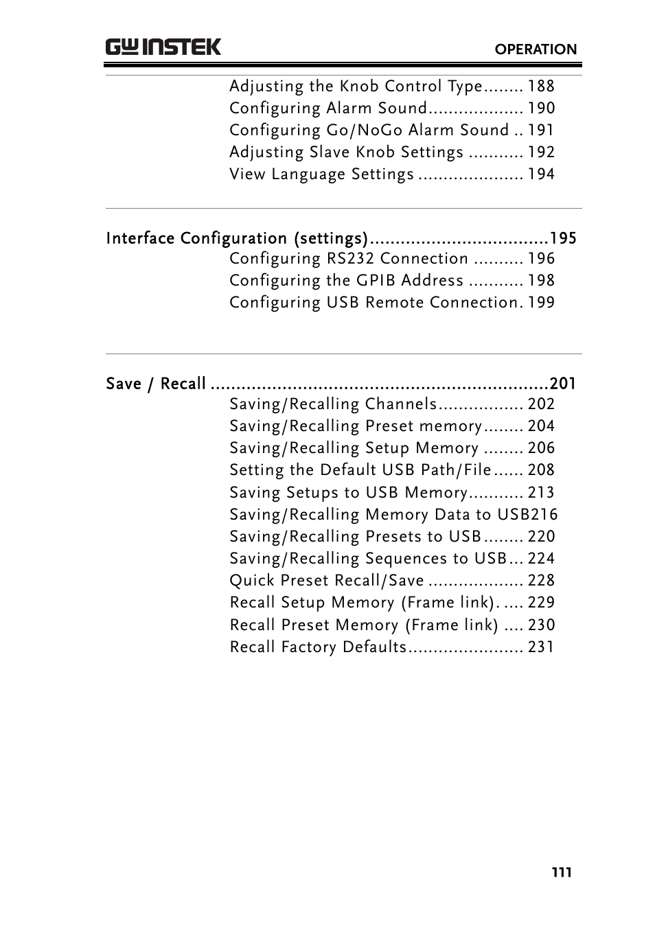 GW Instek PEL-2000 Series User Manual User Manual | Page 111 / 268