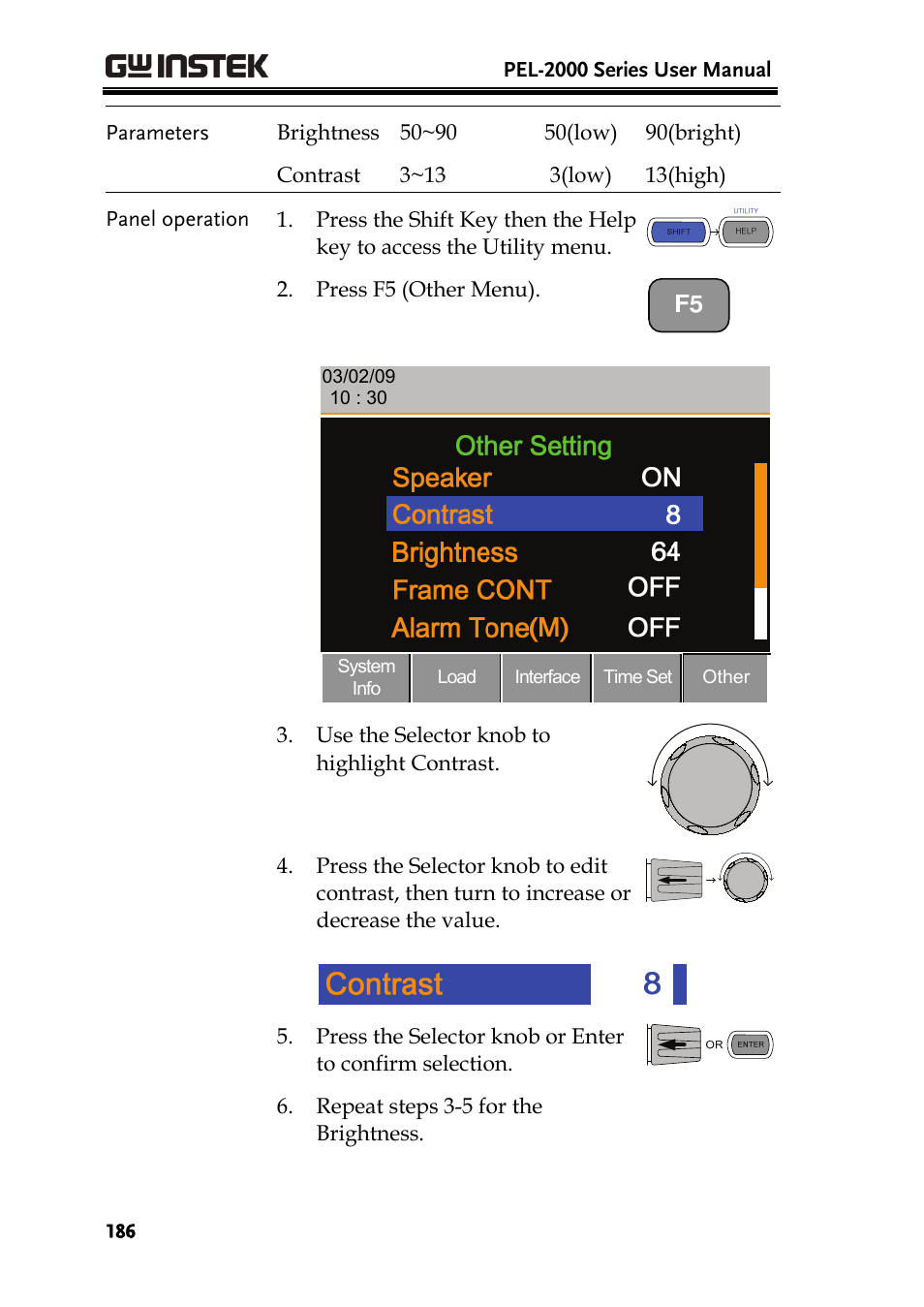 GW Instek PEL-2000 Series User Manual User Manual | Page 186 / 268