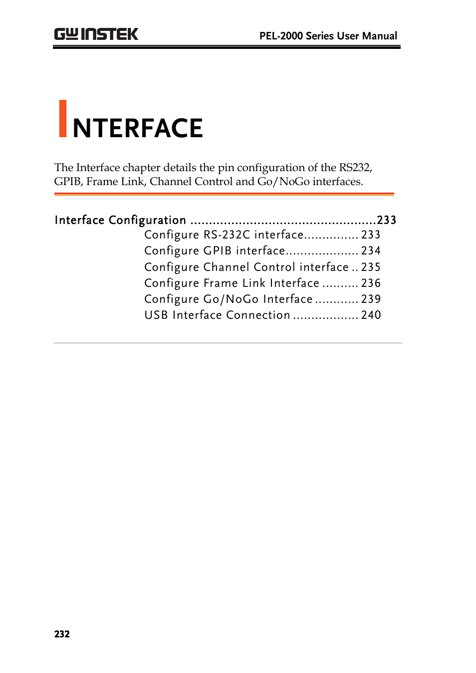Nterface | GW Instek PEL-2000 Series User Manual User Manual | Page 232 / 268