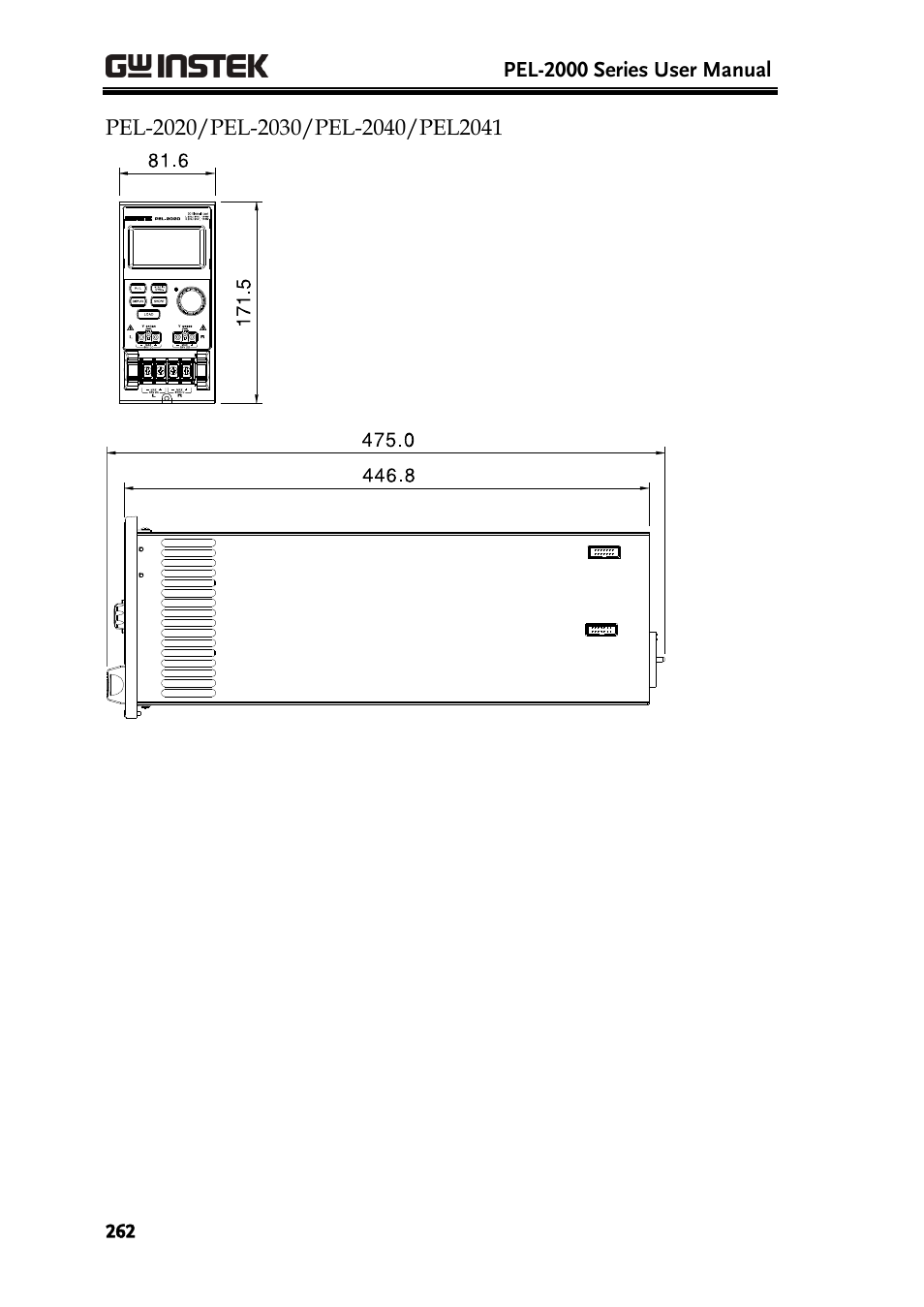 GW Instek PEL-2000 Series User Manual User Manual | Page 262 / 268