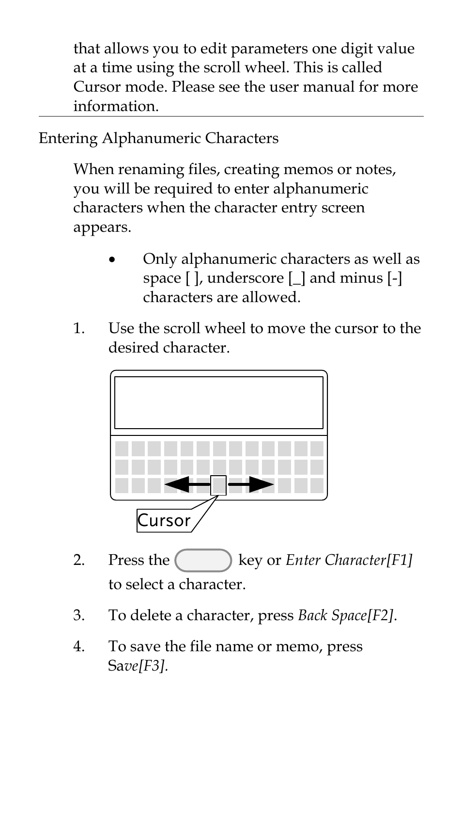 Cursor | GW Instek PEL-3000 Series Quick Start Guide User Manual | Page 17 / 21