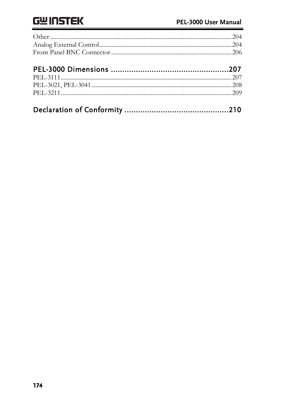 GW Instek PEL-3000 Series User Manual User Manual | Page 176 / 215